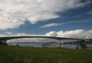 Finally to leave over the Skye Bridge, seen here with PS Waverley, the last ocean going paddle steamer in the world and a regular visitor to Skye