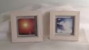 Photo printed on fabric, white-washed wooden frame, 7.5x7.5cms (3x3inch) available in other sizes. £11.00 each.